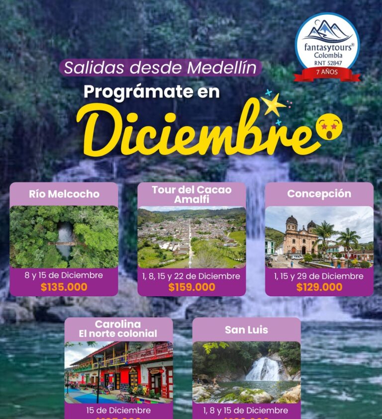 ¡Prográmate para Diciembre y no te quedes sin tu cupo!